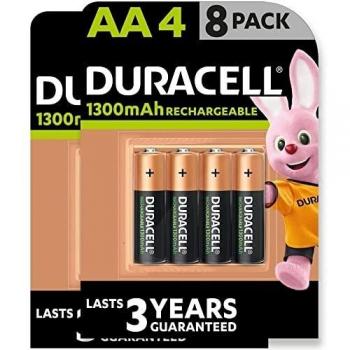Duracell - Pilas Recargables AA 1300 mAh, paquete de 8, Exclusivo de Amazon