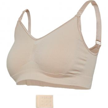 Sujetador de Lactancia Carriwell Beige con Copas Suaves y Cierre Ajustable