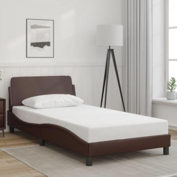 Cabecero de cama marrón de 100x200 cm en cuero sintético Vidaxl