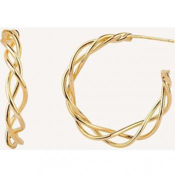 Pendientes de aro Vidal & Vidal Esentials en oro 18 kt