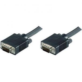 Cable de alta calidad Microconnect Full HD SVGA HD15 de 7 metros en color negro para conexión a ordenador