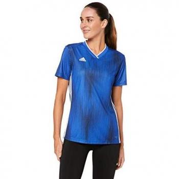 adidas Tiro 19 JSY W Camiseta de Manga Corta, Mujer, Bold Blue/White, XL
