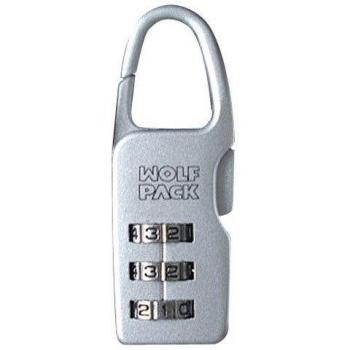 Wolfpack 3101315 - Candado combinación esmaltado, color plata
