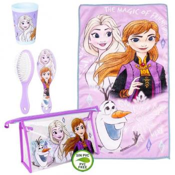 Neceser de Aseo para Viaje con Accesorios Frozen Disney