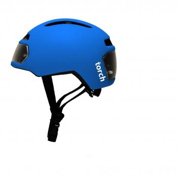 Linterna T2 – Casco para bicicleta con luz integrada azul