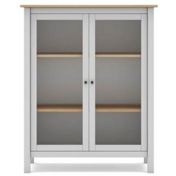 Vitrina Calicosy 2 Puertas Blanco L90 x A110 cm con Estantes Misti