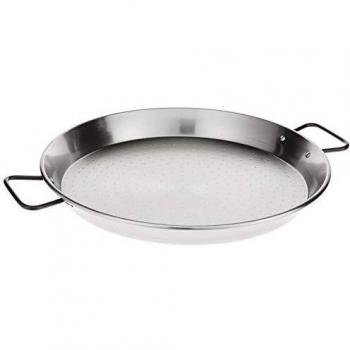 Garcima paellera de Acero Pulido, Color Gris, 40 cm, Pack de 6