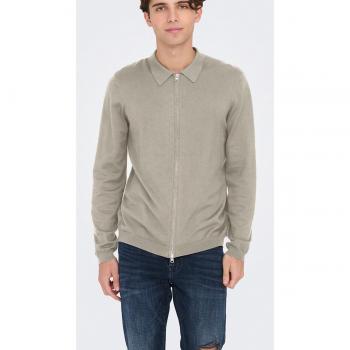 Only & Sons - Cardigan de punto con cremallera para hombre