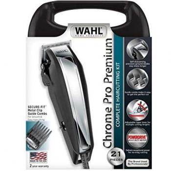 Cortapelo Wahl Chrome Pro Premium 79520-5316 con 10 Accesorios, 2 Peines y 2 Clips