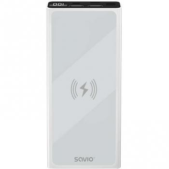 Power Bank Inalámbrico Savio BA-06 10000 mAh con Carga Inductiva