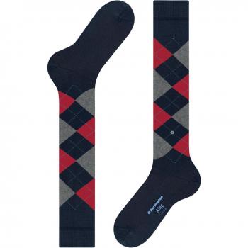 Calcetines largos Burlington King de algodón orgánico, estampados, para hombre, color azul (Marine 6120), talla 40-46