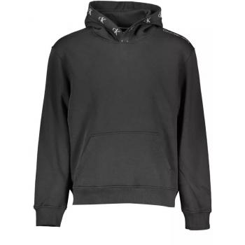 Calvin Klein Black Contrast Logo Hooded Sweatshirt - Size S