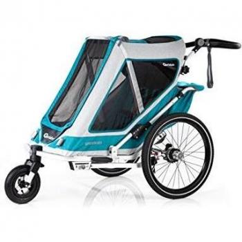 Qeridoo Speedkid 1 (2020) Remolque de bicicleta para 1 niño, color gris