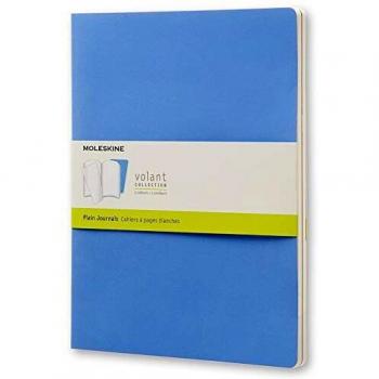 Moleskine Cuaderno Volante Extra Grande Páginas Blancas Celeste/Rojo Real