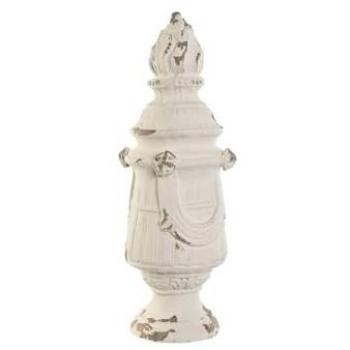 Figura Decorativa Home ESPRIT Blanco Decapé 24x24x60 cm