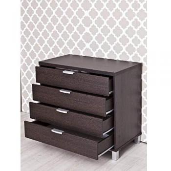 Cajonera Andalucía 1063 - Cómoda de dormitorio grande de 80,5 cm de ancho en color Wengue
