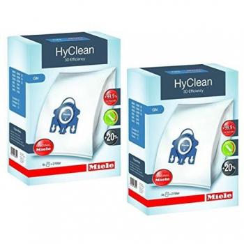 Set de 8 bolsas HyClean 3D GN + 4 filtros para aspiradoras Miele