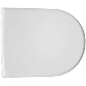 Asiento de WC Kerasan Ritmo Blanco Forma 7 con Cernieras Regulables y Sedile de Madera Colado 38-40 x 32 cm
