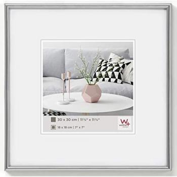 Walther Design KS330H Galeria marco de plástico en el formato 30 x 30 cm, plata