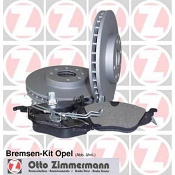 Kit de frenos ZIMMERMANN 640.4237.00 con discos y pastillas para Opel Astra y Zafira, diámetro 321mm, ventilados