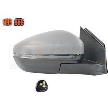 Espejo retrovisor VAN WEZEL 0967818 - Espejo lateral derecho, ajuste manual, con calefacción, diseño OEM, compatible con varios modelos de vehículos