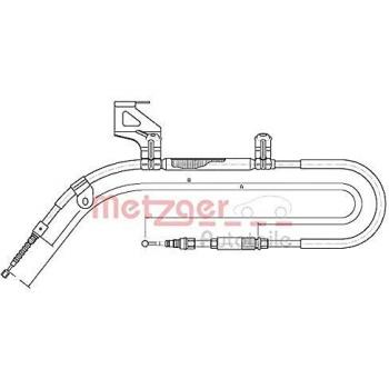 Metzger 10.7482 Cable de accionamiento, freno de estacionamiento