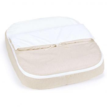 Saco nórdico ajustable beige para minicuna CREA 55x70 cm