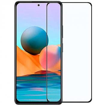 Cristal Templado Protector de Pantalla 9H 9D Borde Negro Compatible con Xiaomi Redmi Note 10 Pro/Max Antigolpes
