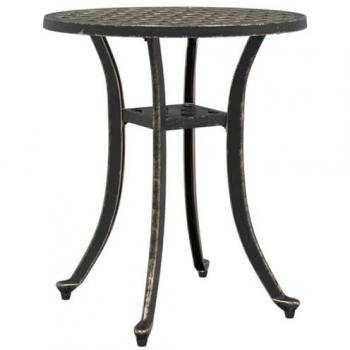 Mesa de jardín de bronce Ø 48x53 cm en aluminio fundido a presión