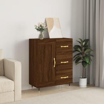Aparador de madera de ingeniería marrón roble 69,5x34x90 cm Mueble de Almacenaje de Salón, Buffet para salón, Armario Auxiliar, Armario de Almacenamiento