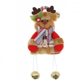 Colgante Árbol de Navidad de Muñeco Reno vestido de 19x16 cm