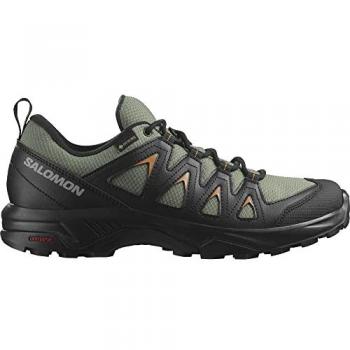 Salomon - Zapatillas de montaña para hombre X Braze GTX, impermeables, diseño deportivo, uso versátil, color verde/naranja/negro, talla 42