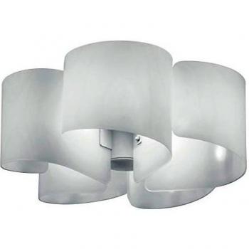 Lámpara de Techo Semi Empotrada Diseño Imagine en Vidrio Curvo Blanco E27 29,5 cm