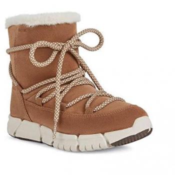 Botas de Invierno para Niña Geox J Flexyper B Ab, Marrón Whisky, Talla 28