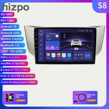 Radio Multimedia con GPS para coche, reproductor de vídeo Android 13, compatible con Lexus RX300 RX330 RX350 RX400H (2003 - 2014), pantalla táctil QLED, Carplay, 4G
