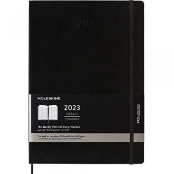 Agenda Moleskine Profesional A4 2023 Semanal Vertical Tapa Dura Negra