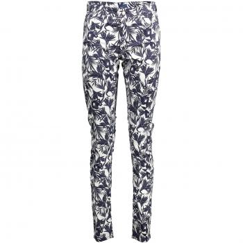 Gant Blue Cotton Slim-fit Trousers, Female, Multicolor, Size: W28 L34, with Contrasting Details
