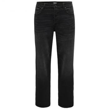 Only & Sons Men's Loose Fit Washed Black Jeans