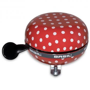 Basil Big Bell Polkadot - Timbre de bicicleta para mujer, color rojo