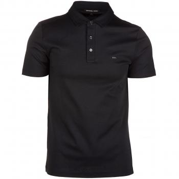 Michael Kors Men's Custom Cotton Polo Shirt with Embroidered Logo - Black, Size S