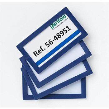 Tarifold 945912 - Pack de 4 marcos identificadores 80 x 45 mm, color azul