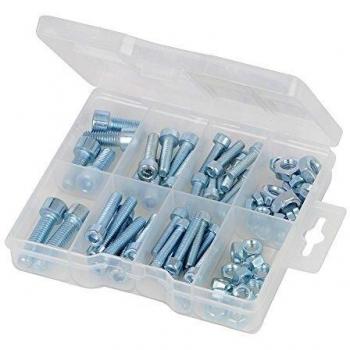 Fixman 520988 Juego de tuercas y tornillos con cabeza hexagonal, 75 piezas