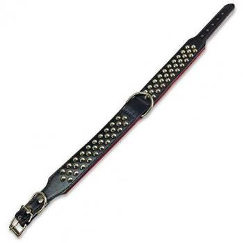 Arquivet Collar Piel puas Triple Negro - 4 x 70 cm