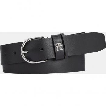 Elegant Black Leather Belt with Metal Buckle - 80 cm / 32 Inches