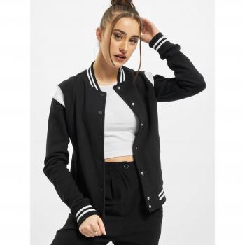 Sustainable Organic College Sweat Jacket for Women - Recyclable Black/White