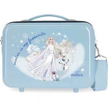 Neceser Disney Frozen Winter is my favourite Adventure Of My Mind ABS para niños con capacidad de 9L Azul