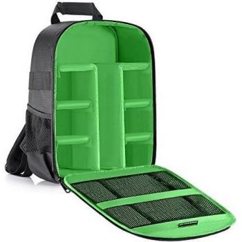 Neewer Mochila para cámara flexible acolchada con separadores con protector antigolpes, para cámaras SLR y otros accesorios, interior verde