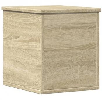 Caja de almacenamiento Madera ingeniería Roble Sonoma 30x35x35 cm, Caja de Mantas, Cofre de Almacenamiento, Baúl de Juguetes, Caja de Juguetes