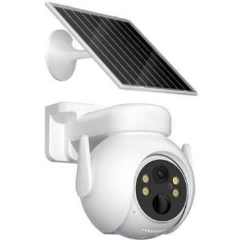 Cámara de Vigilancia WiFi Motorizada 355º con Detección de Movimiento, Visión Nocturna, IP66, Sonido Bidireccional y Panel Solar CR10 XO