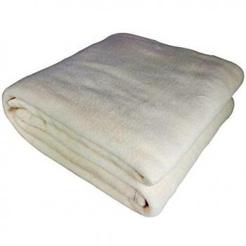 Auralum® Elegante Manta 100% Poliéster Caliente Suave y Cómodo 220 x 240 Color Blanco